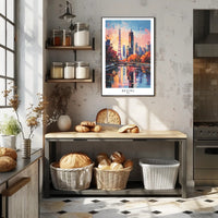 Beijing Skyline at Sunset: Urban or Cityscape Poster PosterGoat