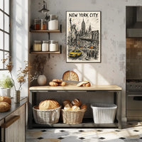 Vibrant New York City Poster For Urban Home Decor Fans