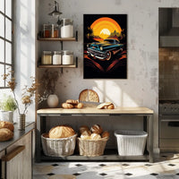 Retro Sunset Drive Poster