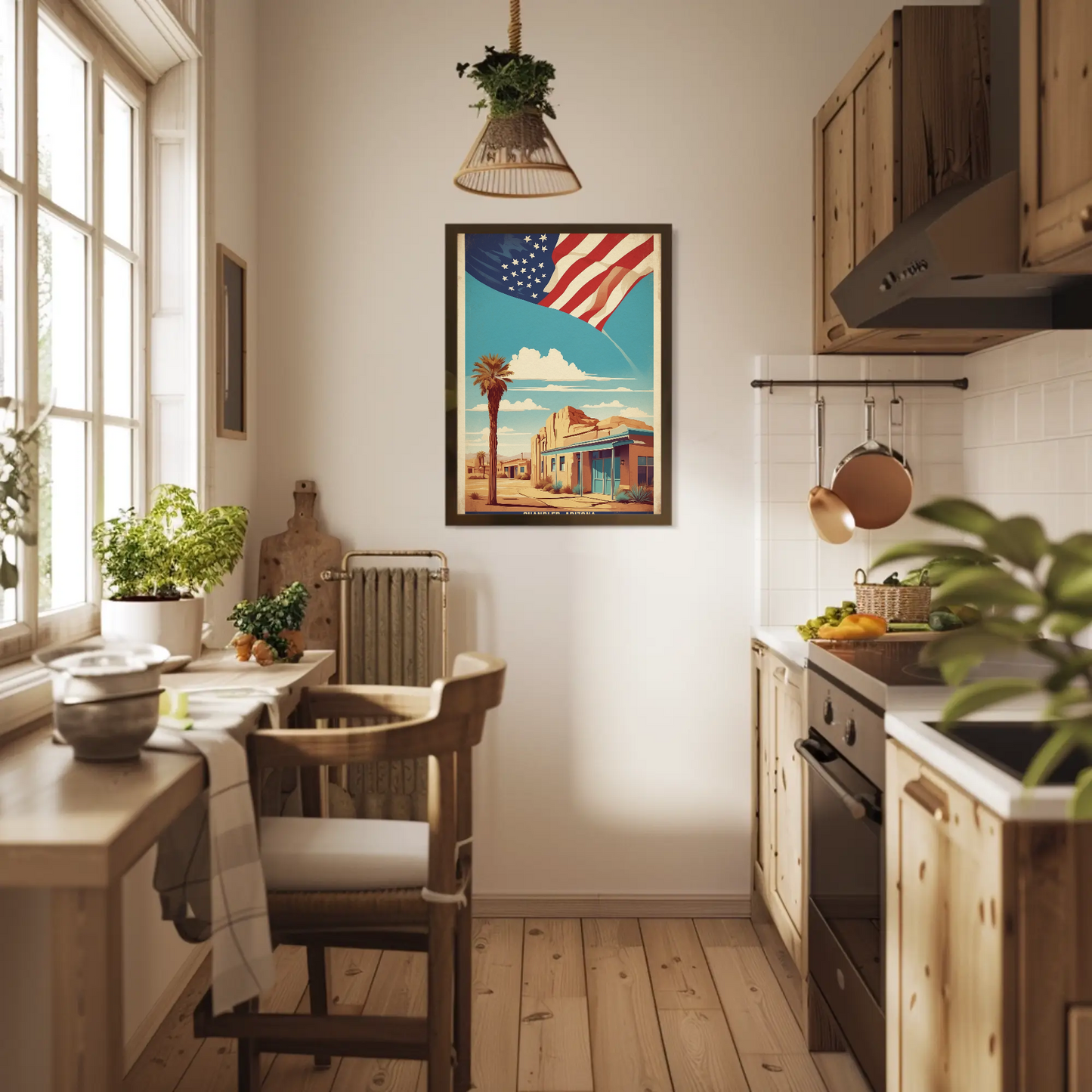 Chandler Arizona American Pride Vintage Travel Poster