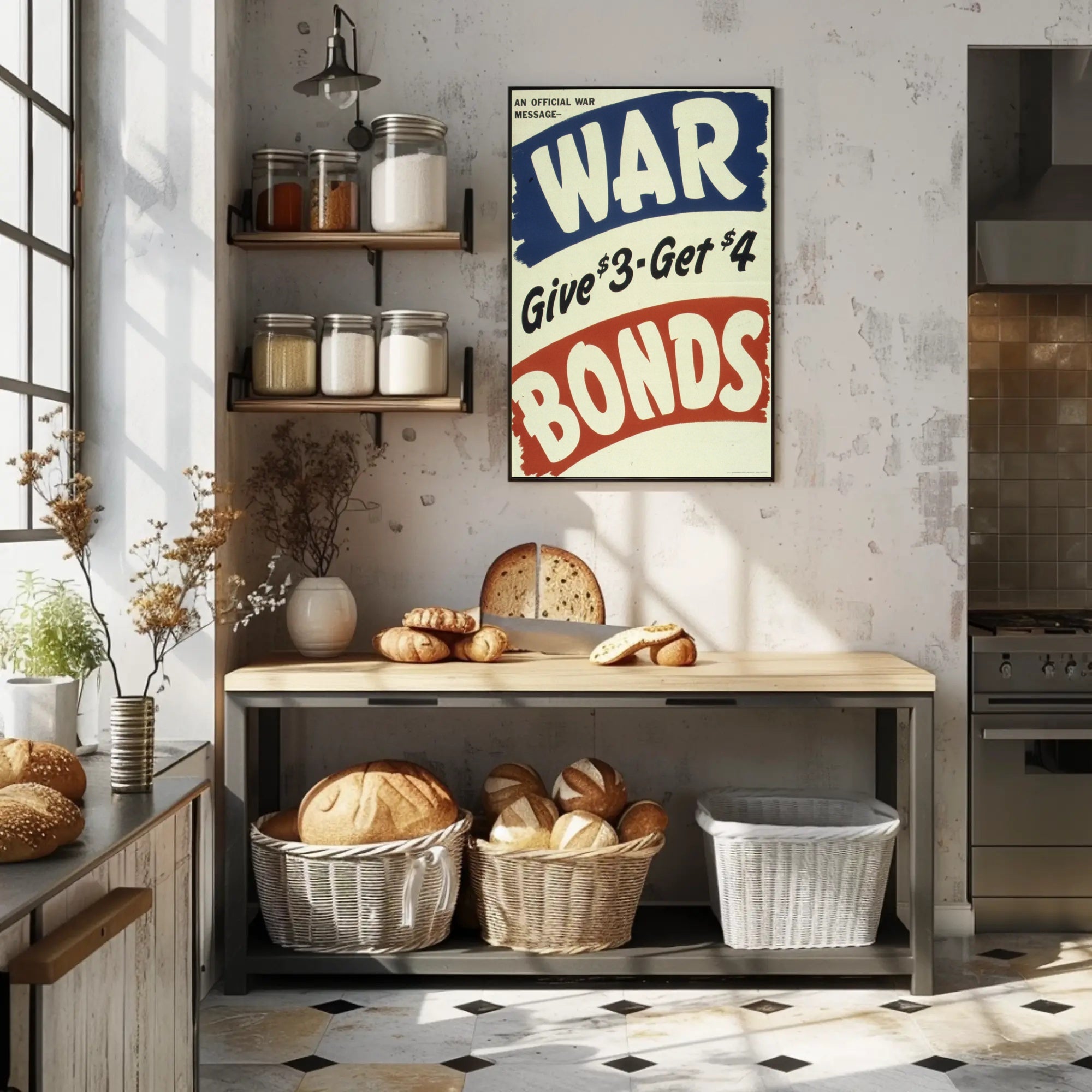 WAR BONDS Vintage Design Poster WWII Poster