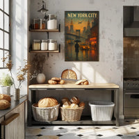 New York City Urban Evening Poster