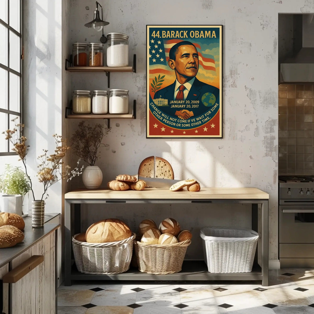 Stylized Art of U.S. President Poster