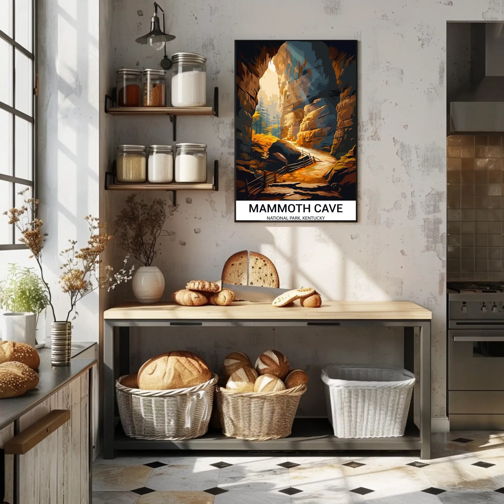 Mammoth Cave Vintage National Park Adventure Poster