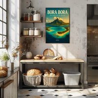 Breathtaking Bora Bora Paradise Vintage Travel Poster PosterGoat