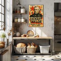 Zachary Taylor 12th President of the United States Layered paper Collage Poster