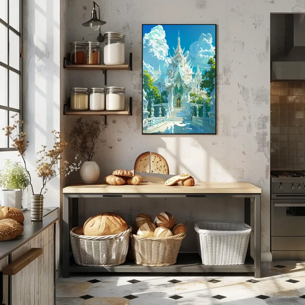 Majestic Thai Temple Fantasy Art Poster Print