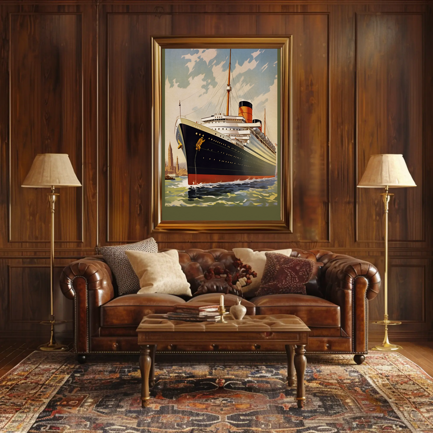 Ocean Liner Venice Skyline Maritime Poster Travel Poster