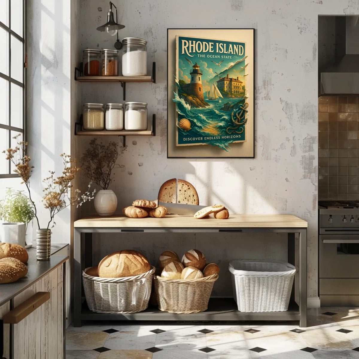 Rhode Island The Ocean State Poster