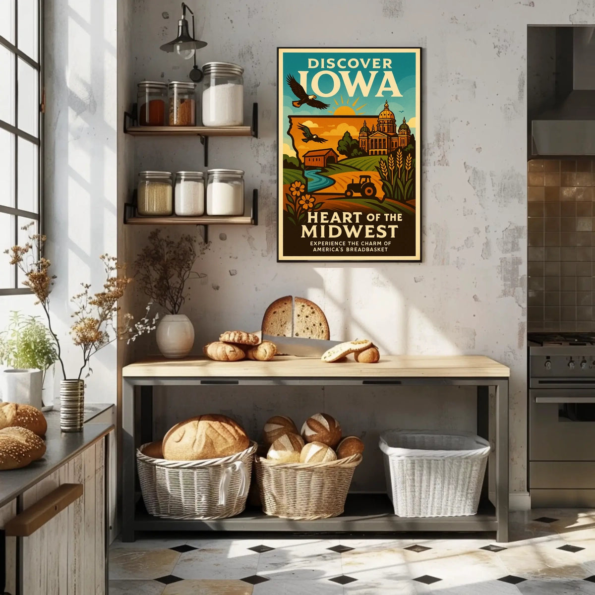 Discover Iowa Heart of the Midwest Poster