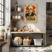 Harry S. Truman 33rd President of the United States Layered paper Collage Poster
