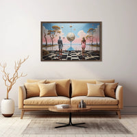 Futuristic Landscape Art Print: Surreal Sci-Fi Poster