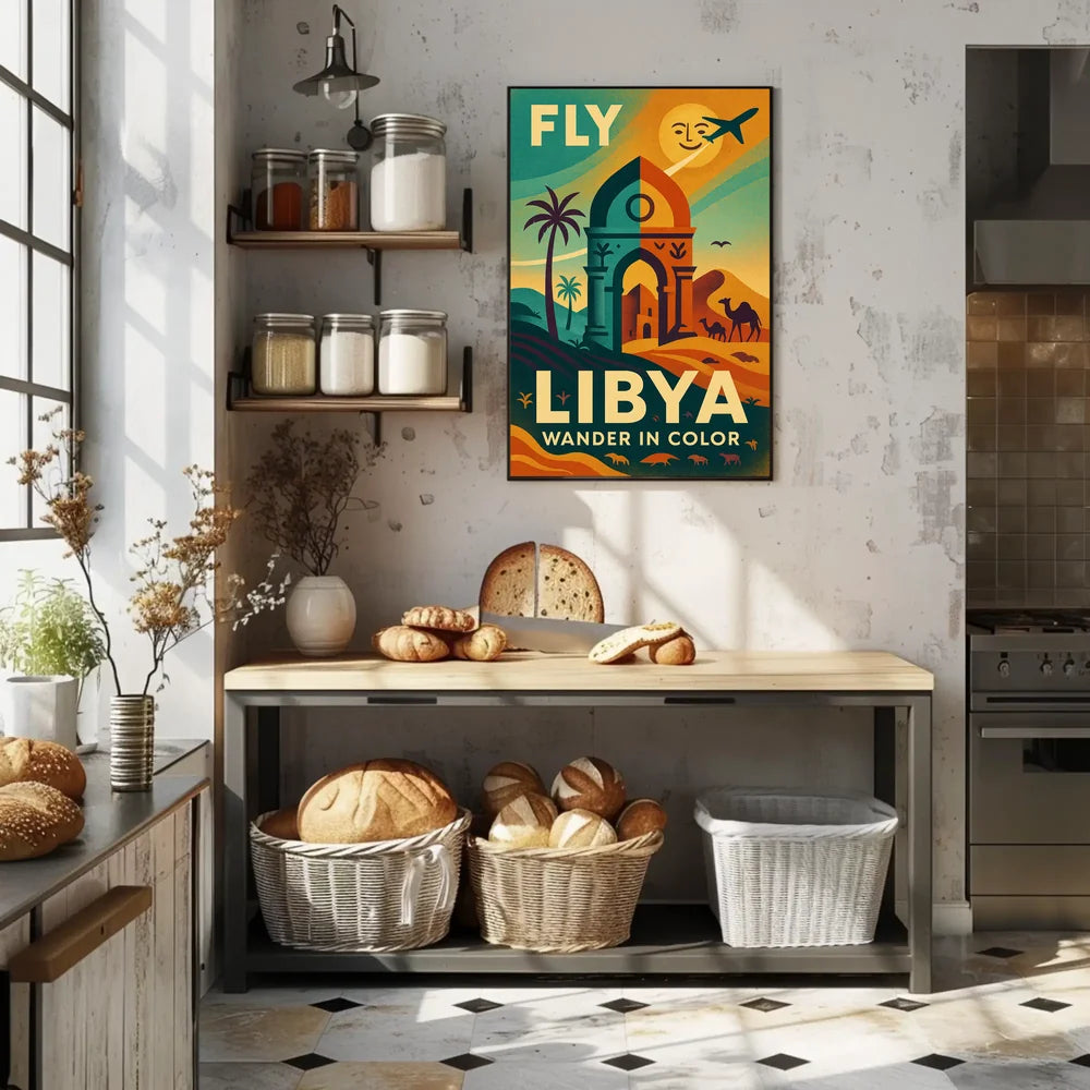 Wander in Color Libya Travel Adventure Poster PosterGoat