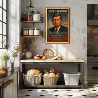 John F. Kennedy Inspirational Quote Historical or Presidential Poster
