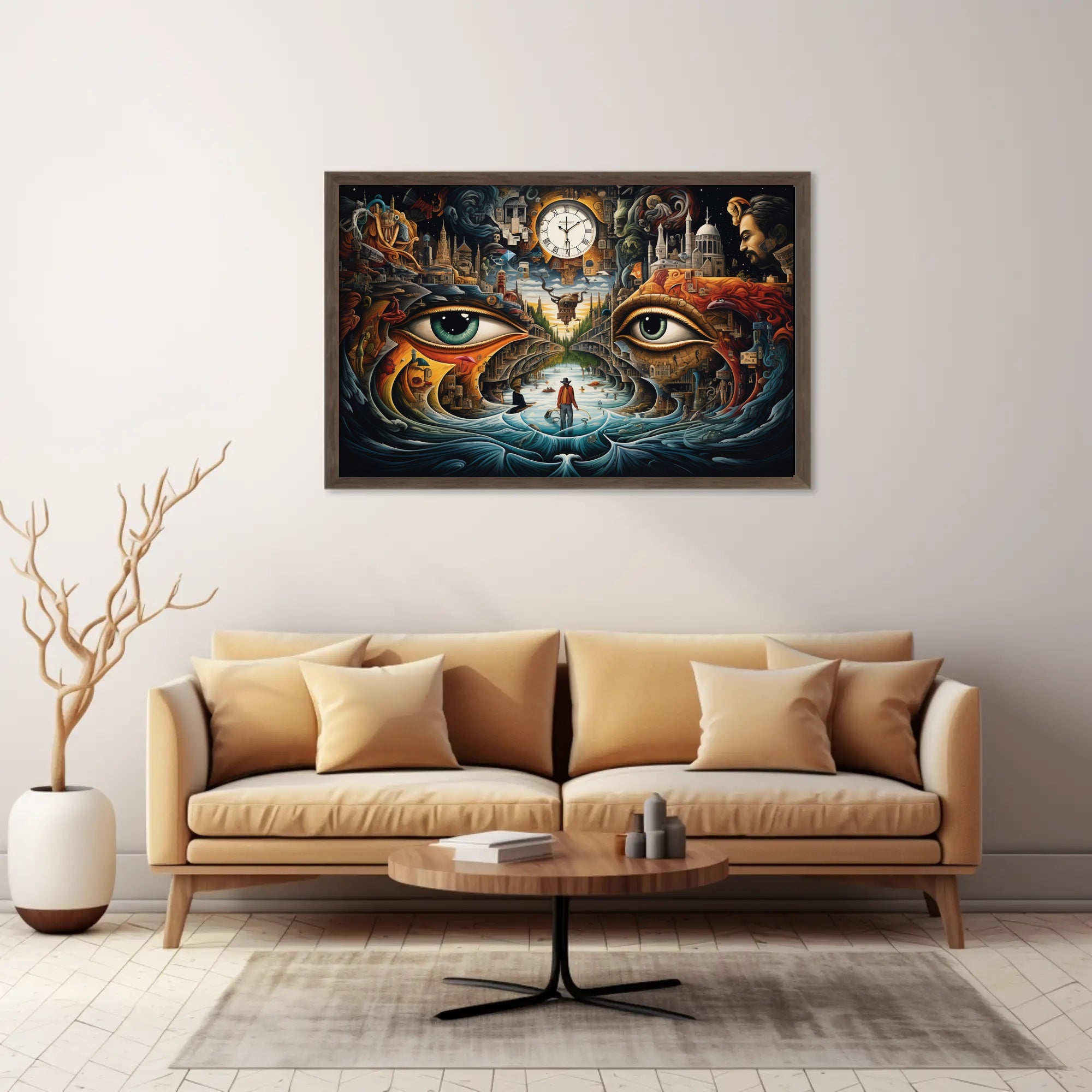 Explorative Imagination Surrealistic Urban Cityscape Artistic Poster