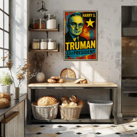 Harry S. Truman 33rd President of the United States Graffiti Pop Art Poster