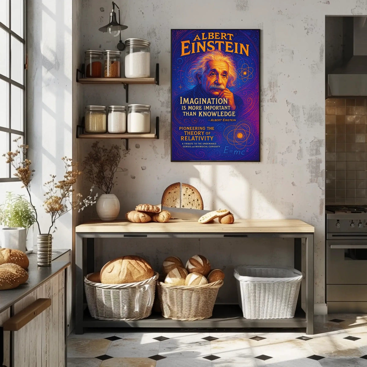 Albert Einstein Imagination and Relativity Poster