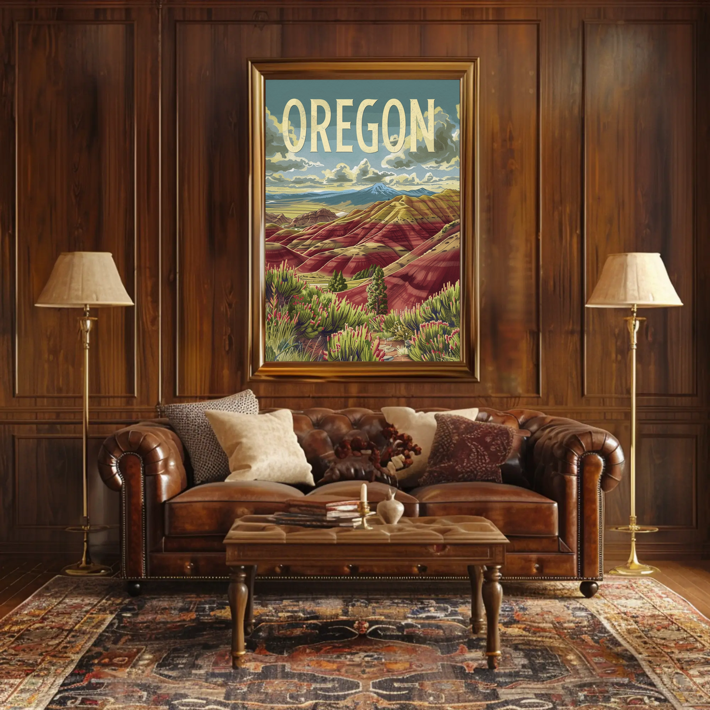 Oregon Painted Hills Wilderness Travel Poster