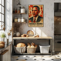 Barack Obama 44th President of the United States Layered paper Collage Poster