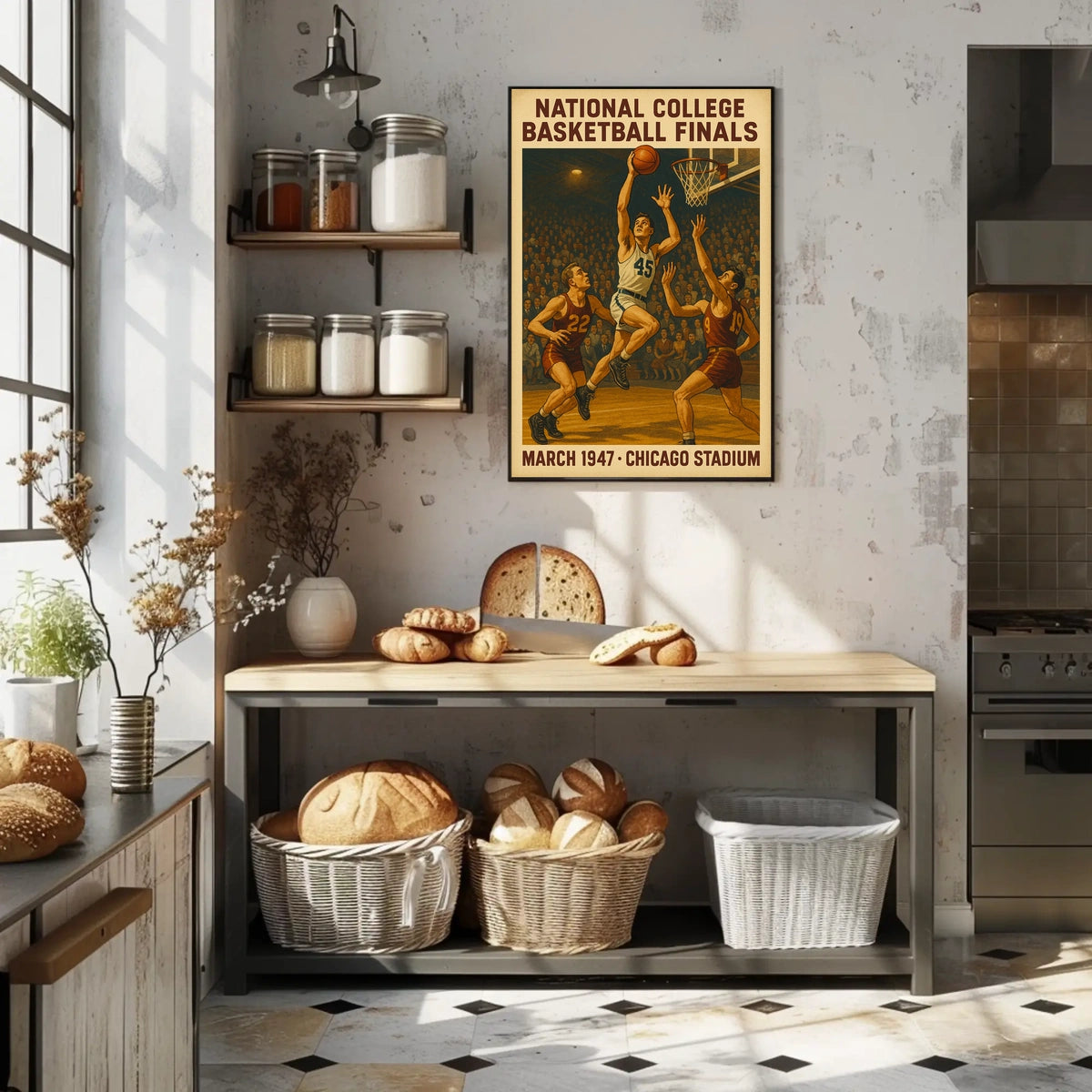 National College Basketball Finals 1947 Poster