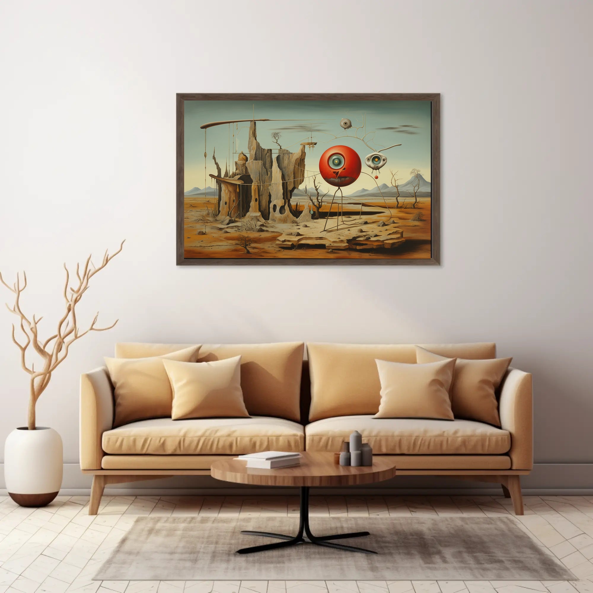 Surreal Eye-Landscape Futuristic Sci-Fi Art Poster