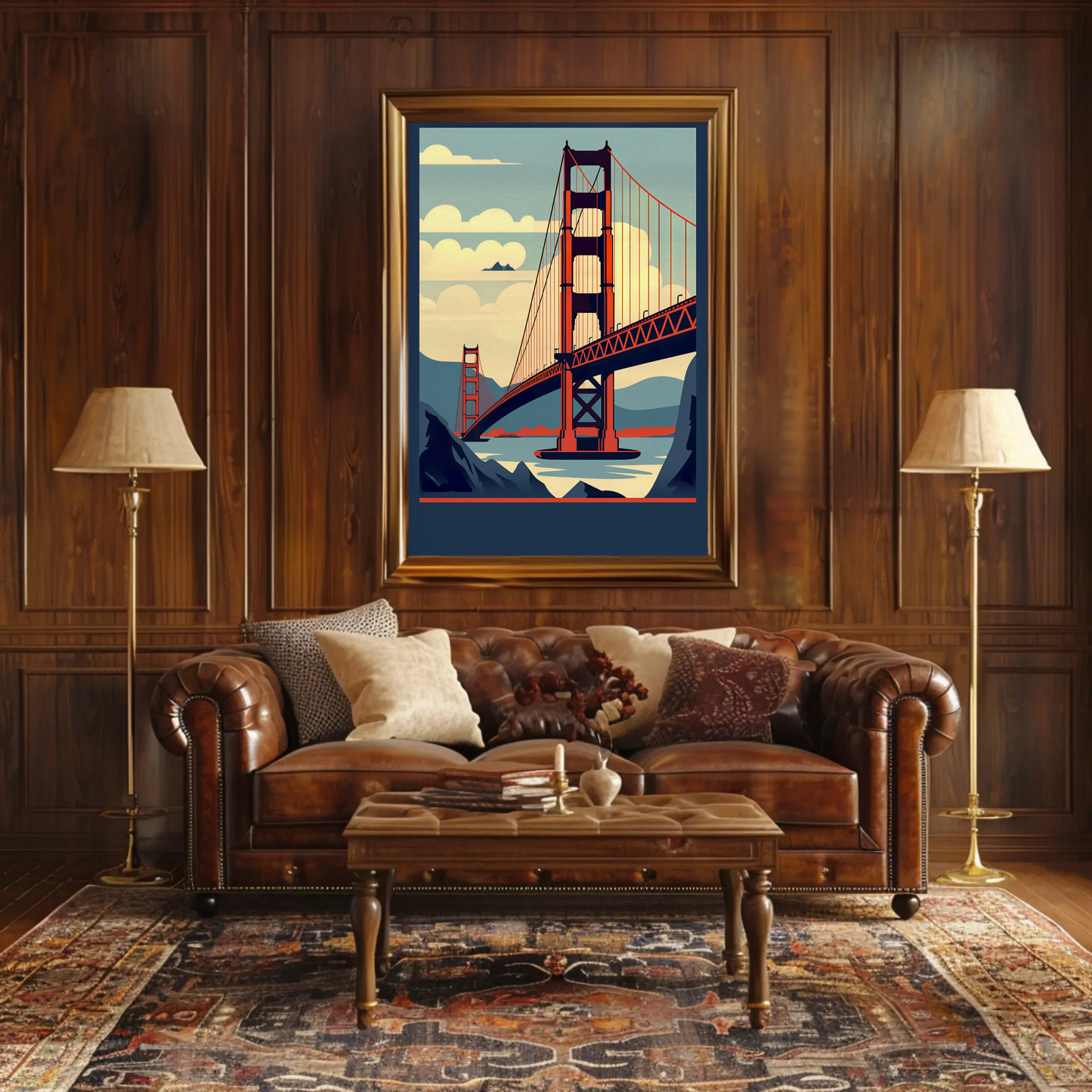 Golden Gate Bridge San Francisco Iconic View Travel Poster