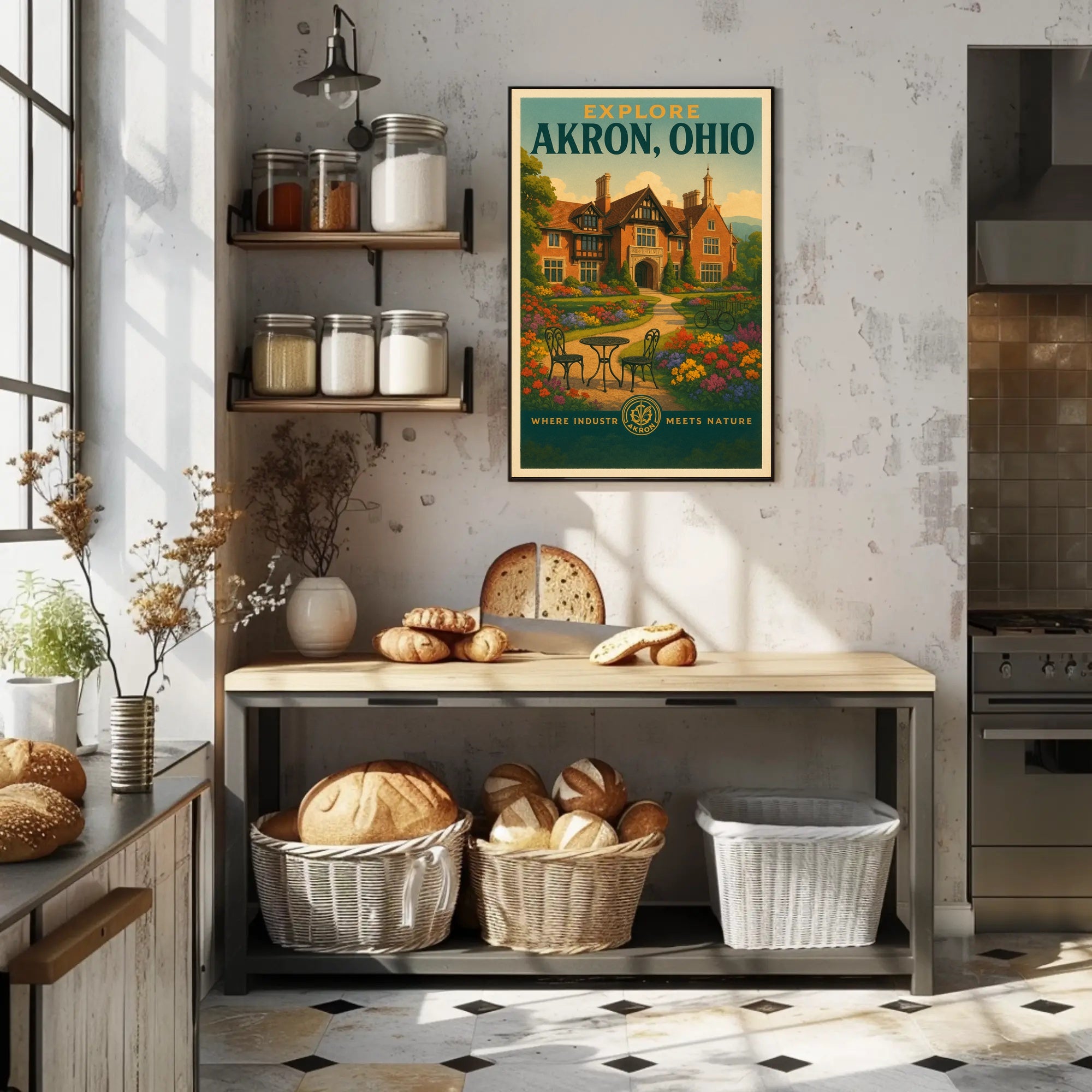 Explore Akron, Ohio Poster