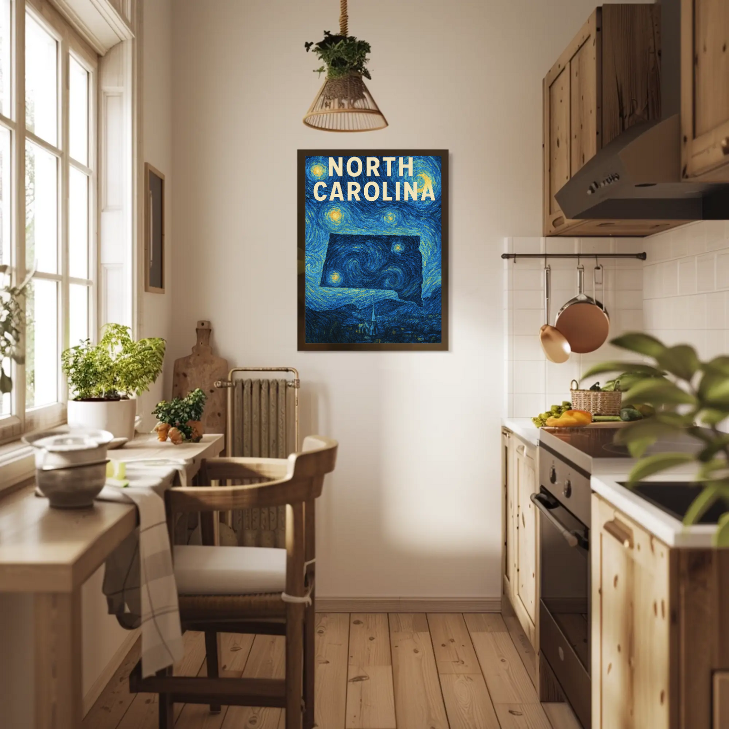 North Carolina Starry Night Poster