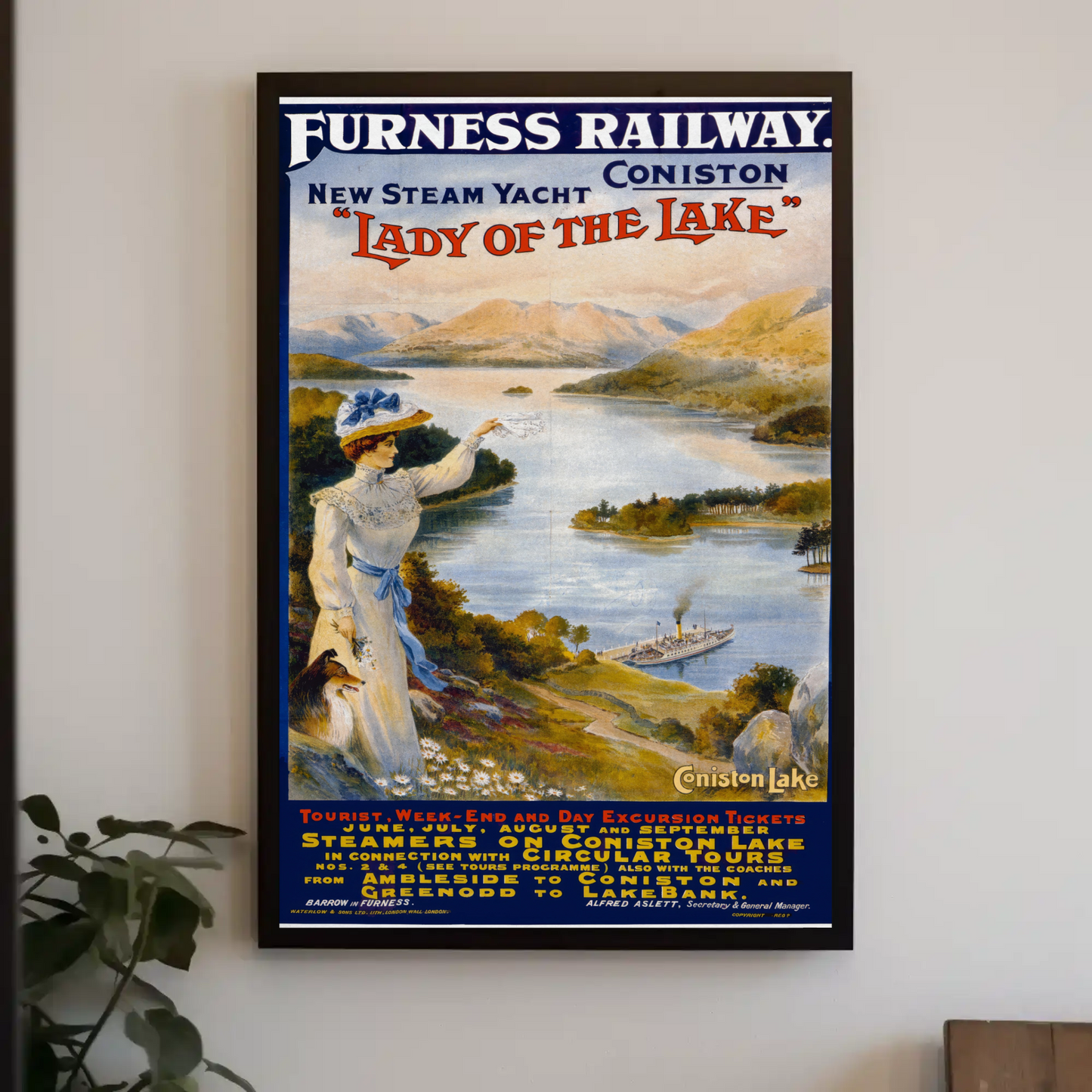Lady of the Lake - Furness Railway Poster