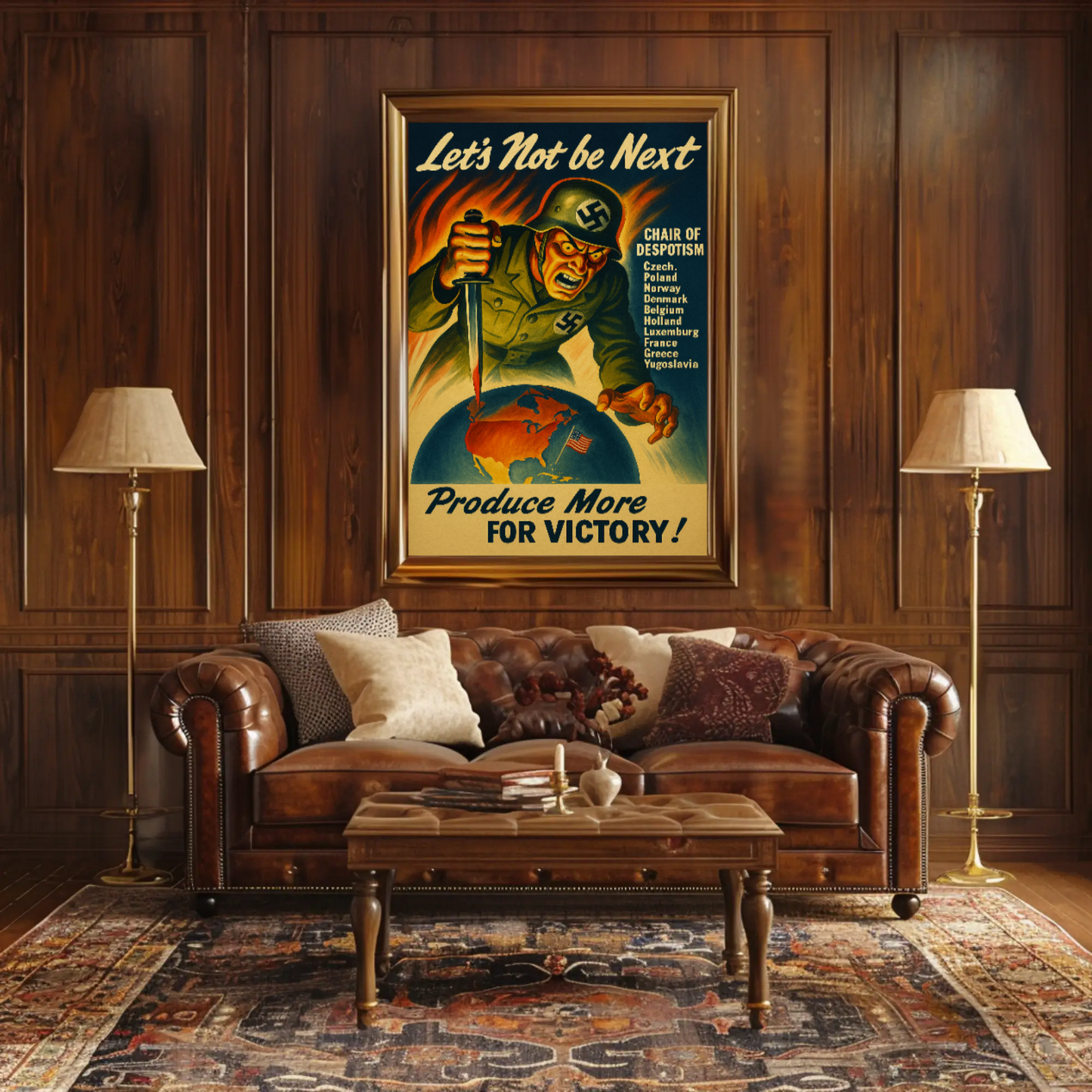 Let's Not Be Next WWII Propaganda Poster