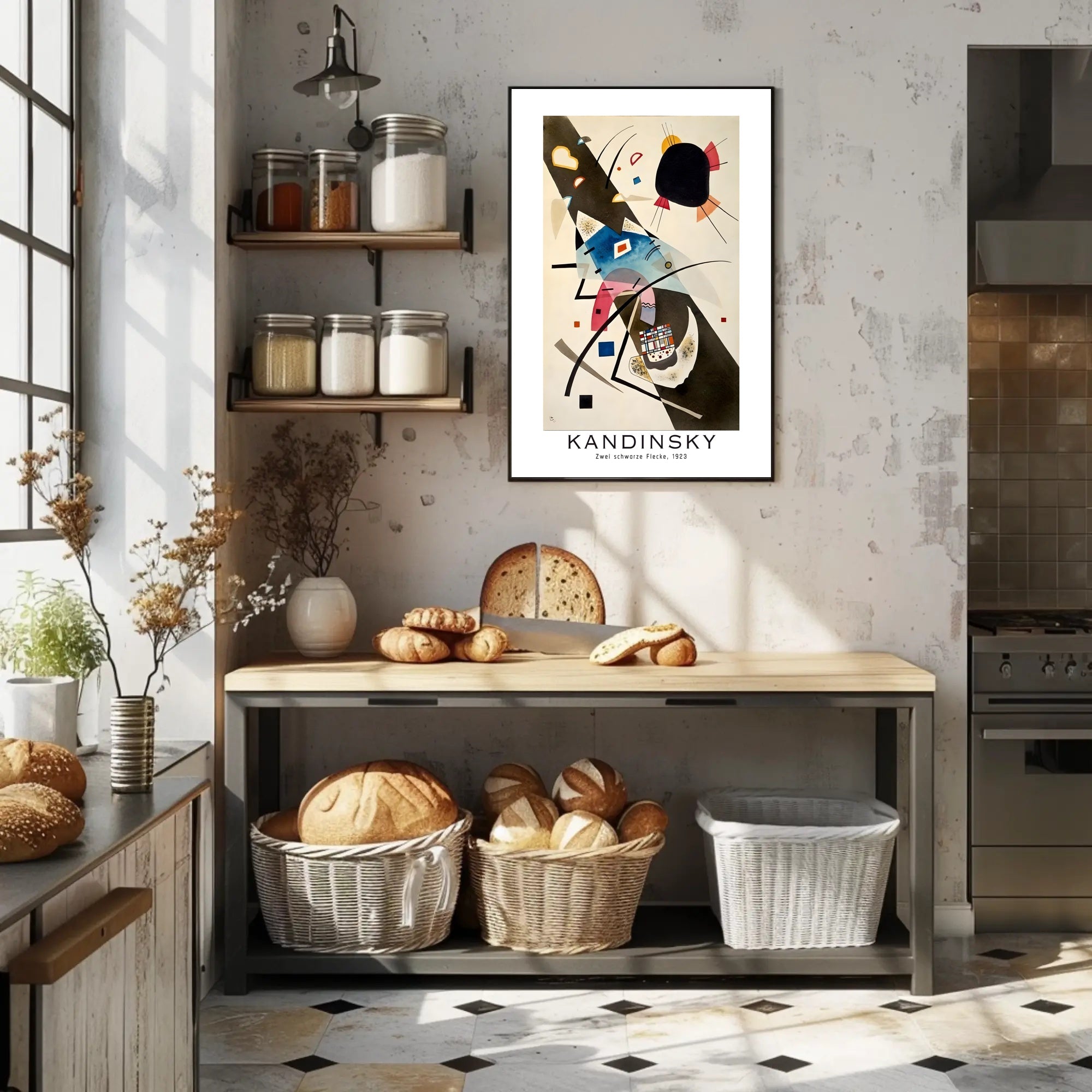 Kandinsky Zwei schwarze Flecke 1923 Poster