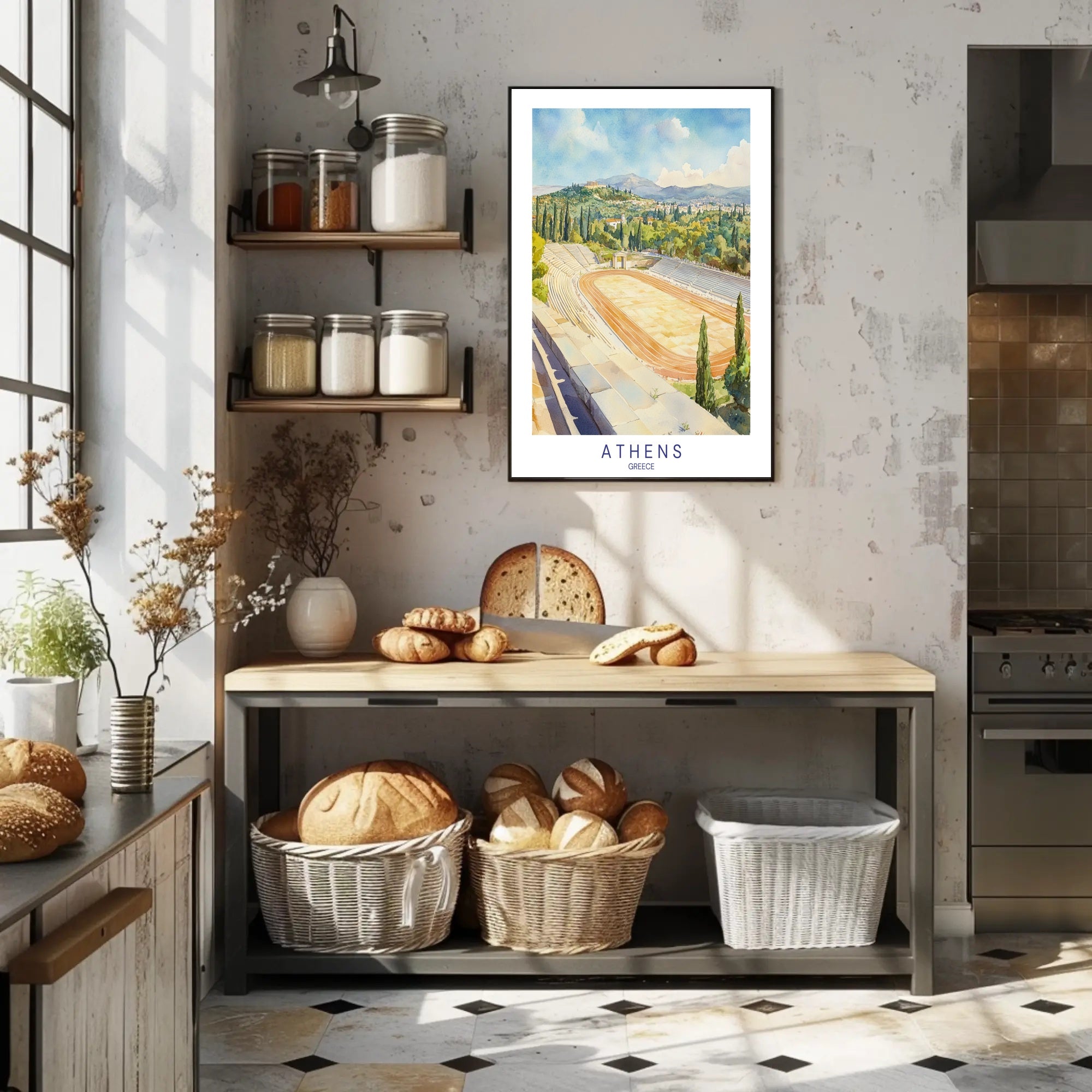 Athens Stadium Panorama Poster PosterGoat