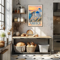 Santorini Sunset Poster