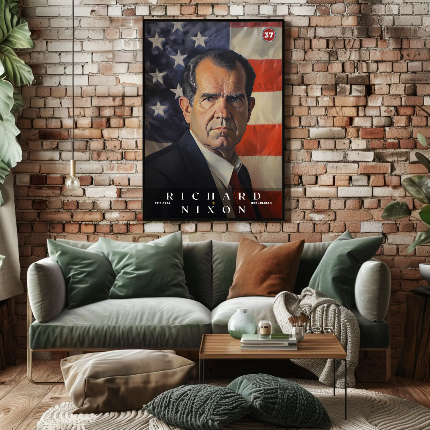 Richard Nixon 37th President Of The United States Portrait