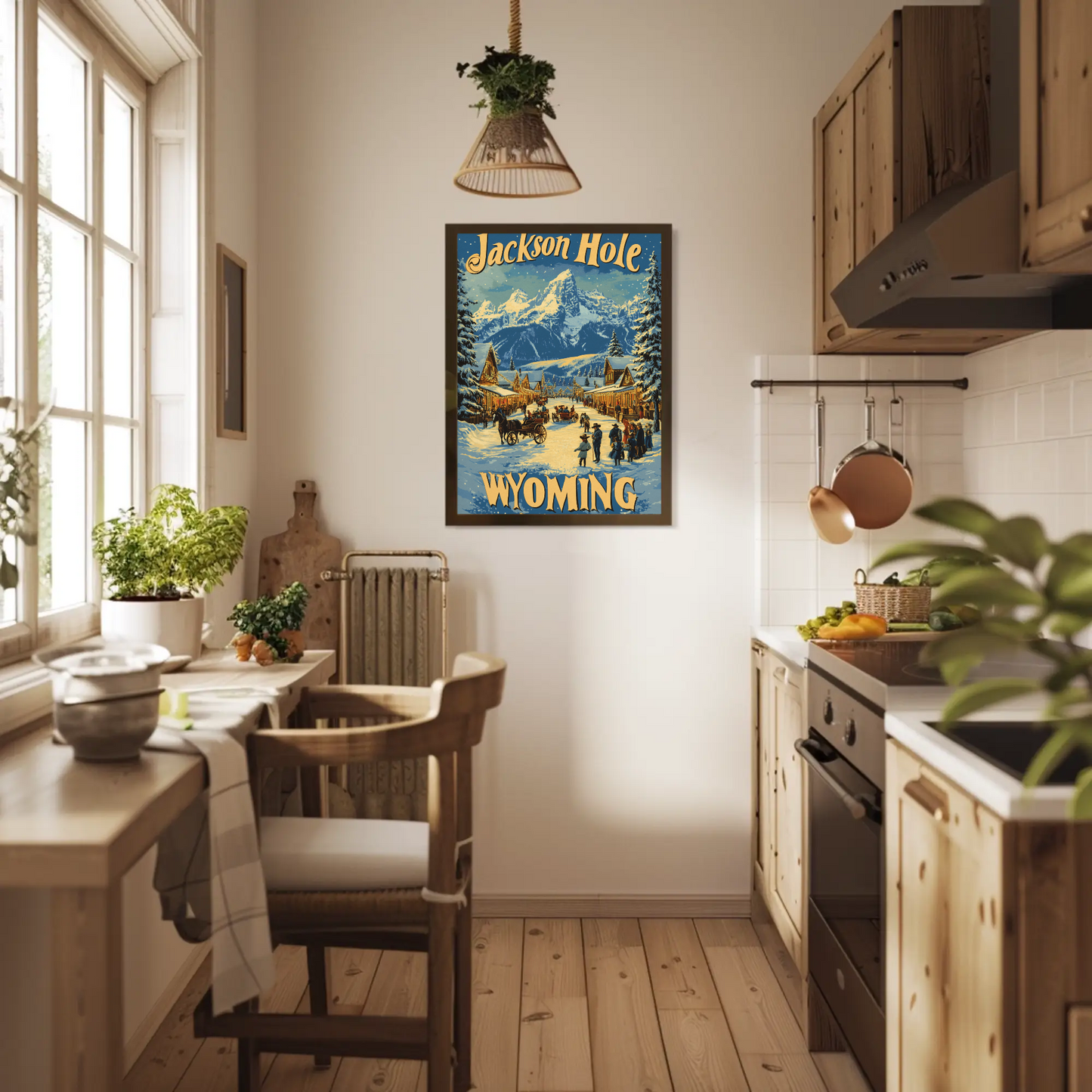Jackson Hole Wyoming Vintage Poster Winter