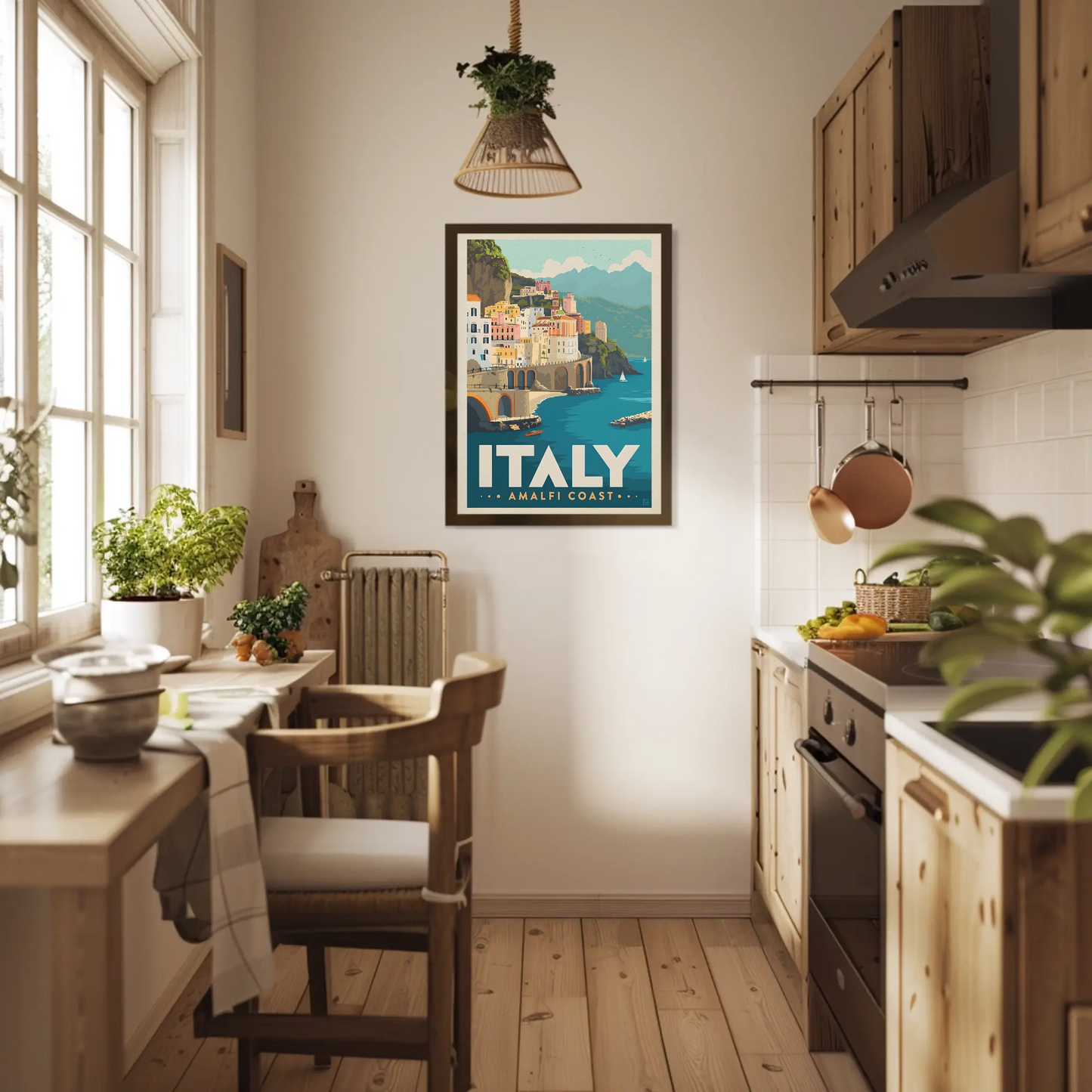 Vintage Poster Italy Amalfi Coast