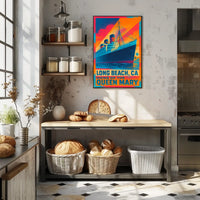 Long Beach, CA Home of the Queen Mary Poster