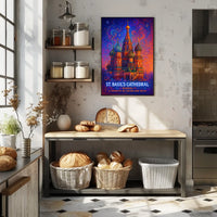 St. Basils Cathedral A Tapestry of Color and Faith Poster