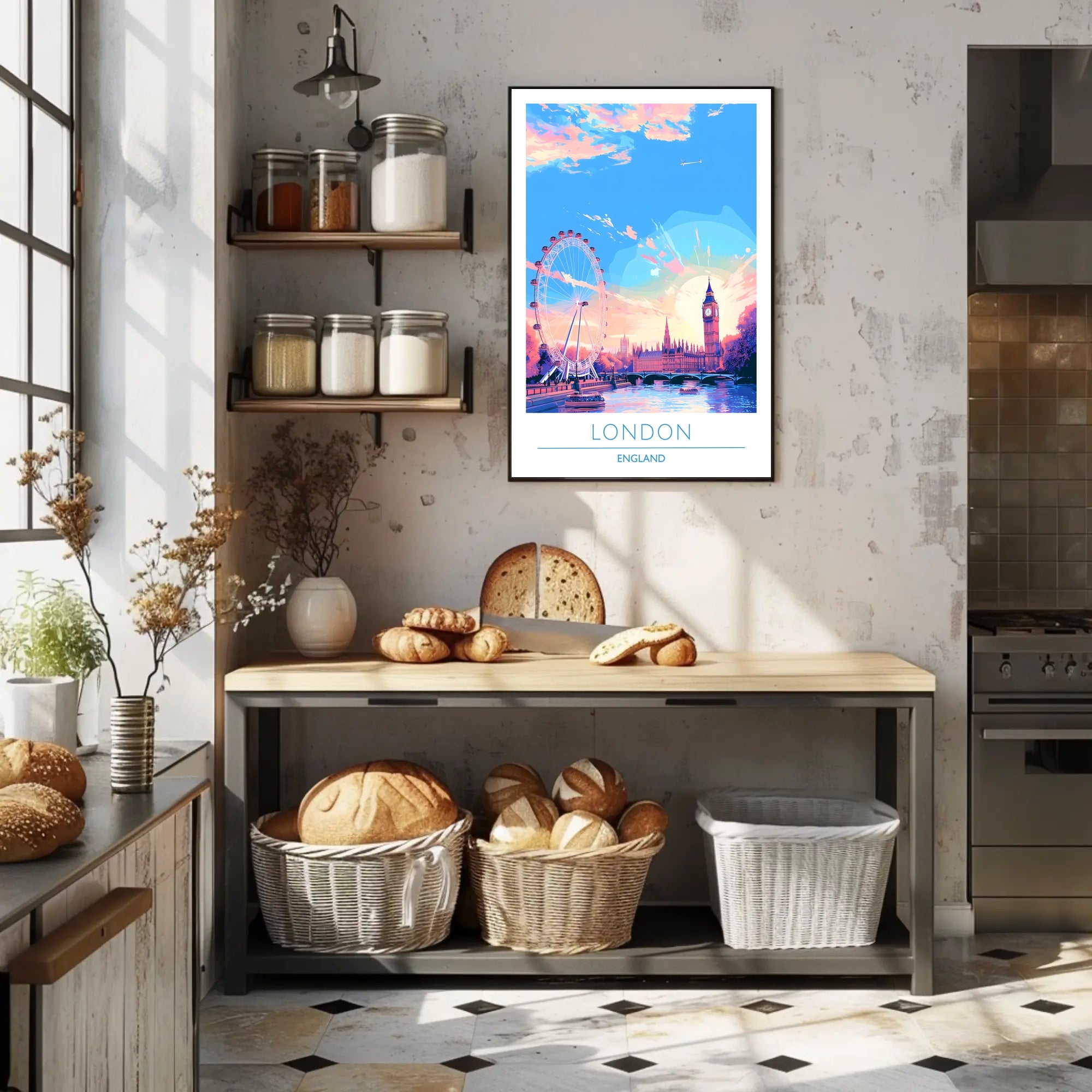 London Skyline at Sunset Poster