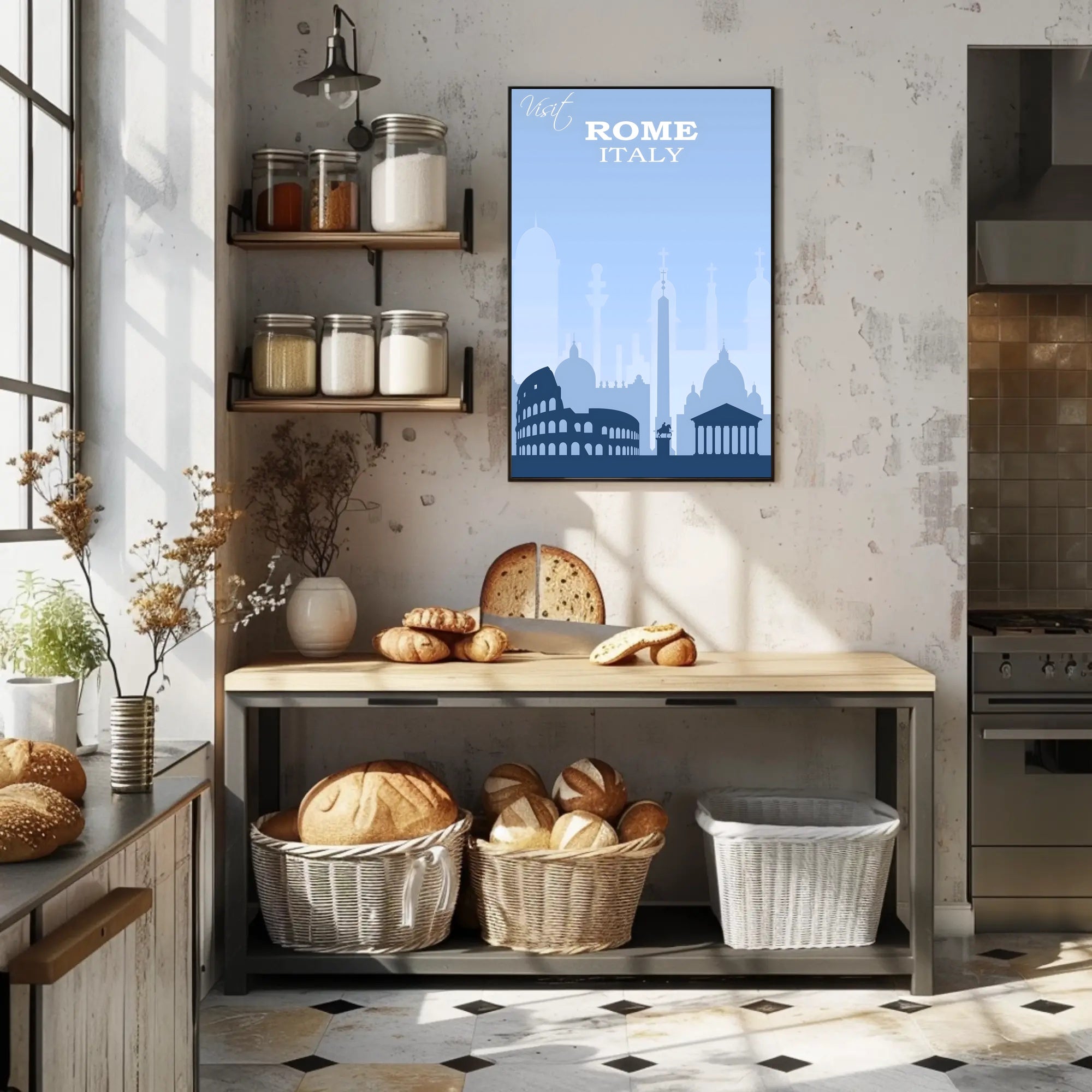 Visit Rome, Italy Travel Poster