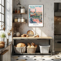 Boston Cityscape Illustration Poster PosterGoat