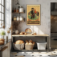 Pennsylvania: The Little Red Schoolhouse Poster PosterGoat