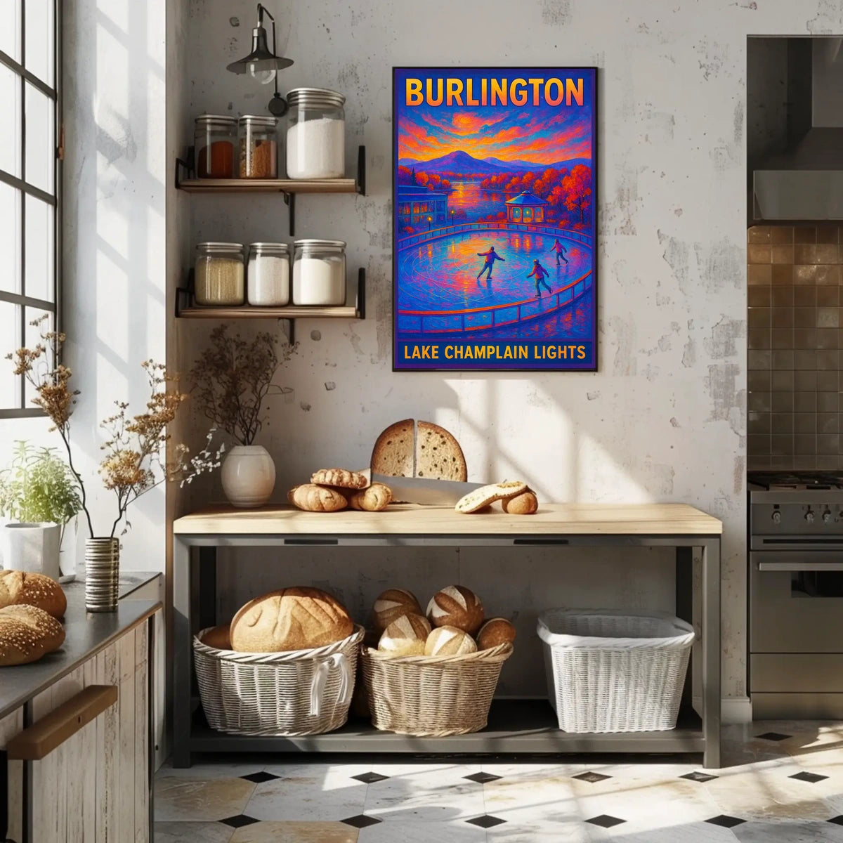 Burlington Lake Champlain Lights Poster