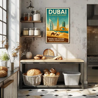 Dubai Poster Jewel of the Desert for Modern Home Decor