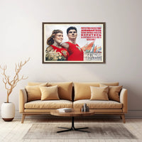 Soviet Athletic Unity Motivational Propaganda Poster