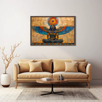 Ancient Egyptian Deity with Symbolic Wings Poster