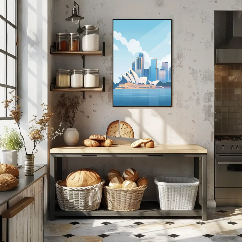 Sydney Opera House Modern Art Poster Print