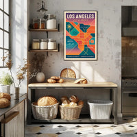 Los Angeles Retro Glamour Travel Poster PosterGoat
