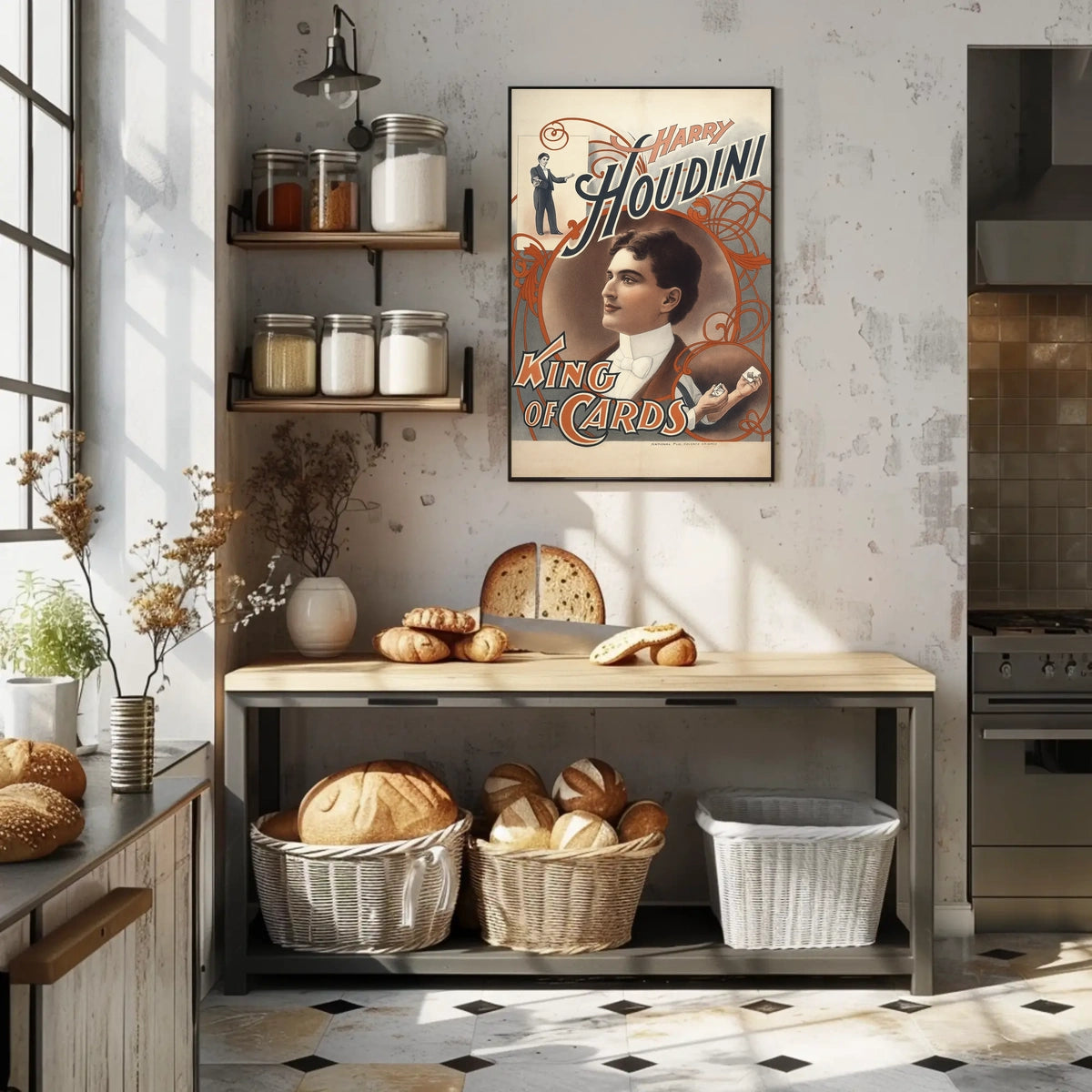 Harry Houdini King Of Cards Poster