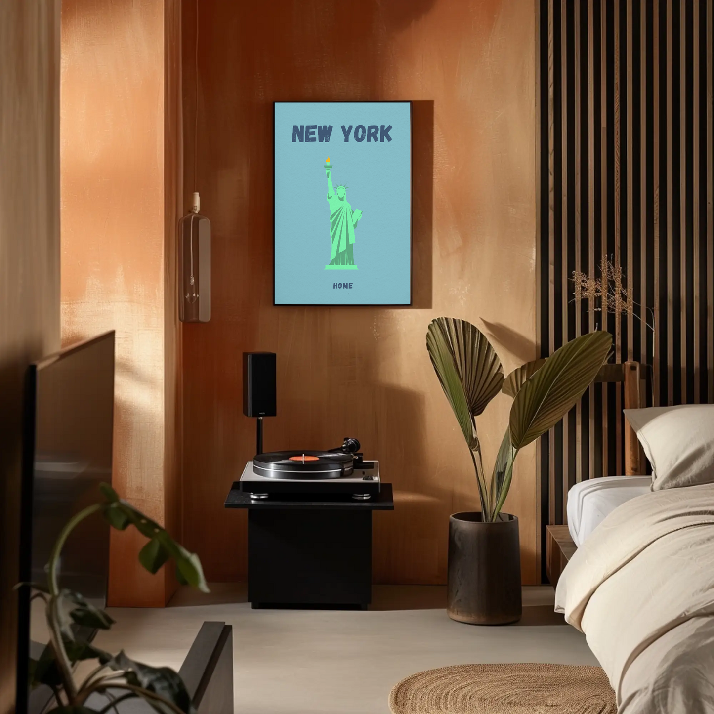Statue Of Liberty New York Retro Travel Poster